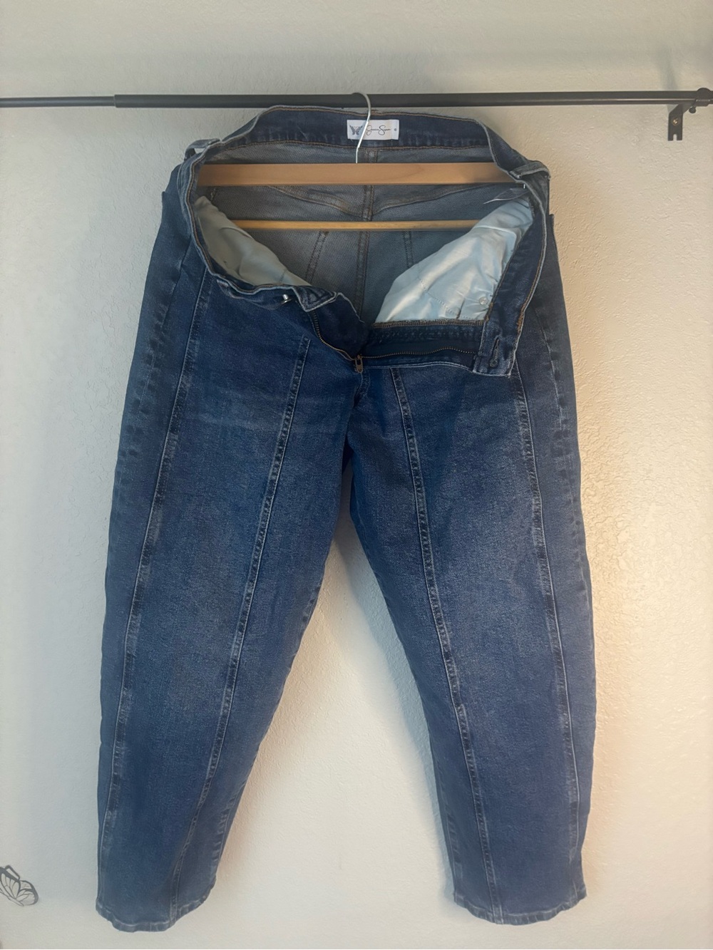 Jessica Simpson Women's Boyfriend Jeans in Dark Blue Wash
